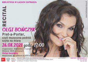 Plakat zapowiadający recital Olgi Bończyk
